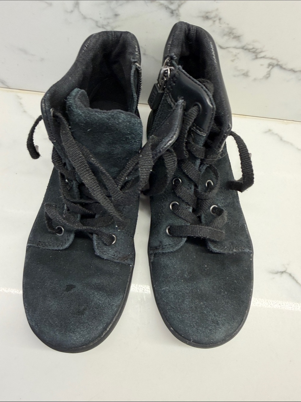 UGG Black High-Top Sneakers with Pink Accent